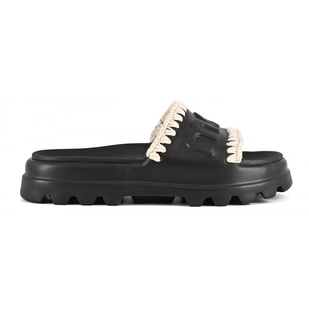 Mou Eva Black Slide Sandals - Size EU39 Women’s, NWT!